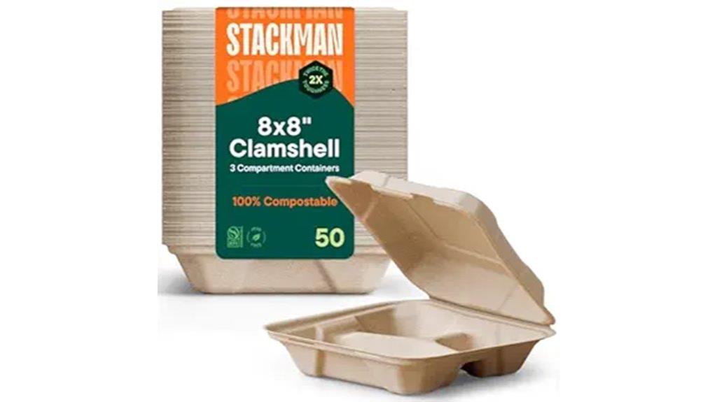 compostable clamshell food containers