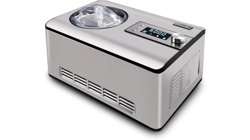 compressor powered 2 2 quart ice cream