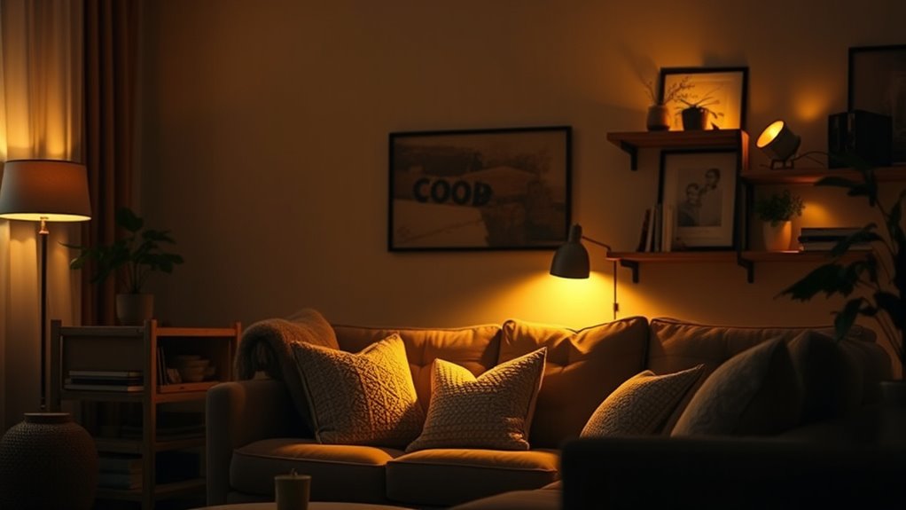 create warm cozy lighting