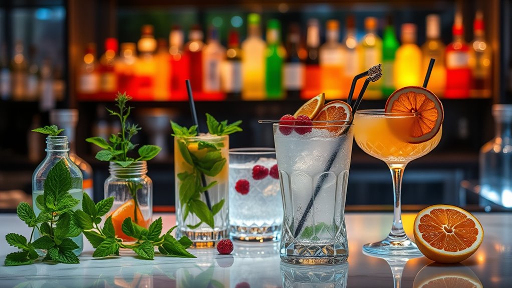 creative flavorful mocktail presentation