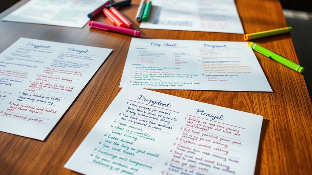 customize prep sheets effectively
