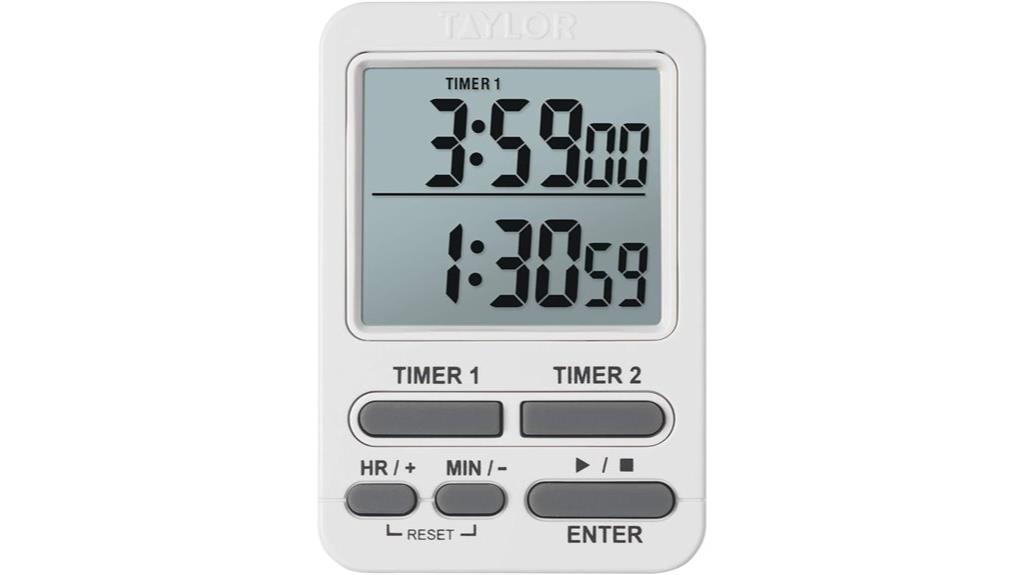 digital white timer clock