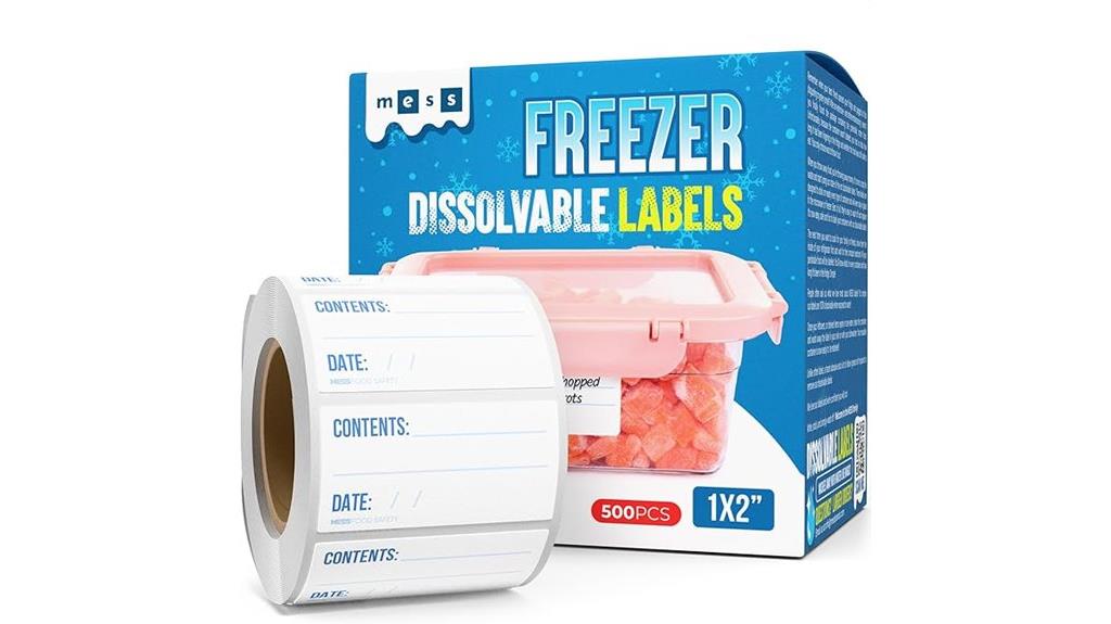 dissolvable freezer labels pack