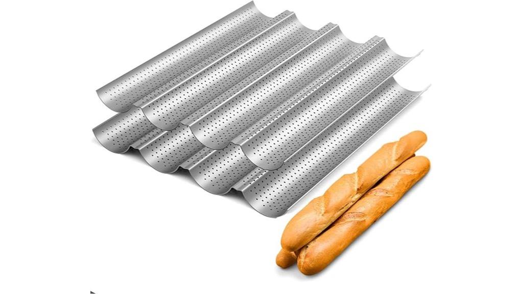 double perforated baguette pans