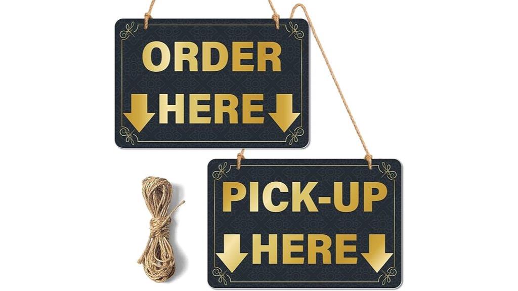 double sided pickup signage