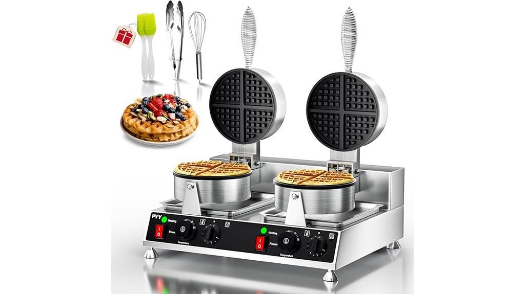 double stainless steel waffle maker