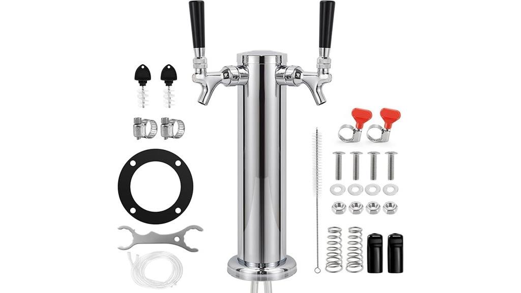 dual beer tower with line