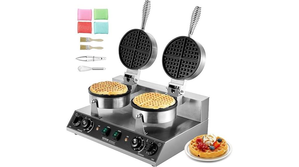 dual head round waffle maker