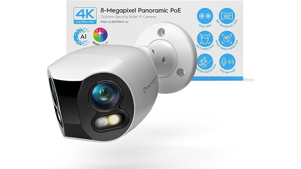 dual lens 4k poe camera