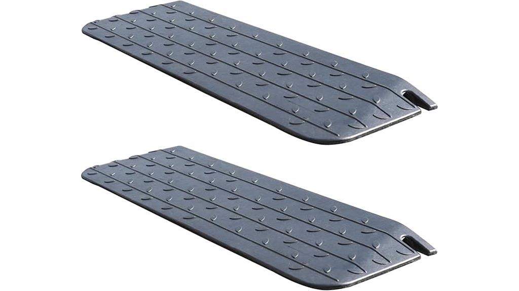 dual orange rubber door ramps