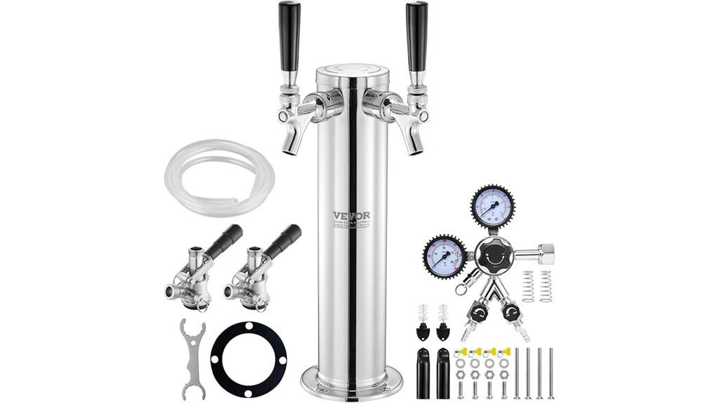 dual tap kegerator tower