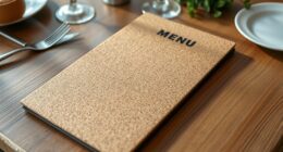 eco friendly cork menu covers