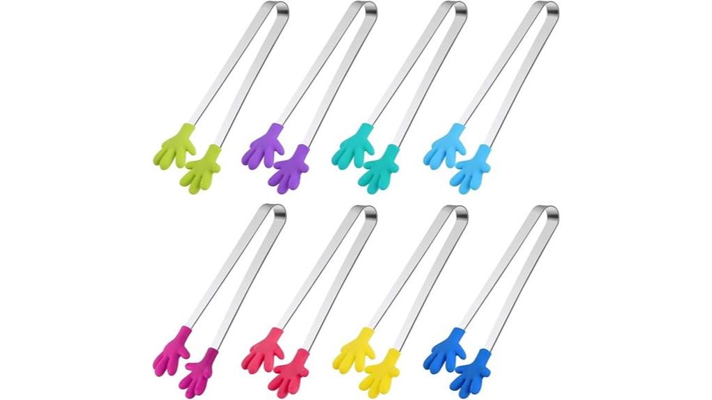 eight piece small tongs
