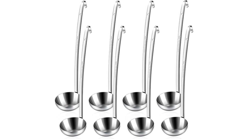 eight piece stainless ladle set