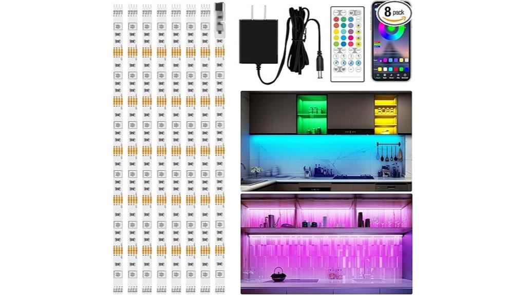 eight rgb cabinet lights