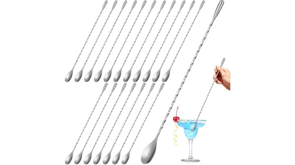 eighteen stainless steel spoons