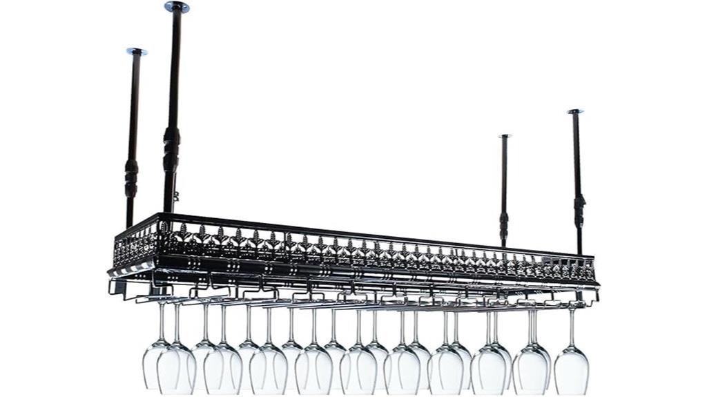 elegant hanging wine rack