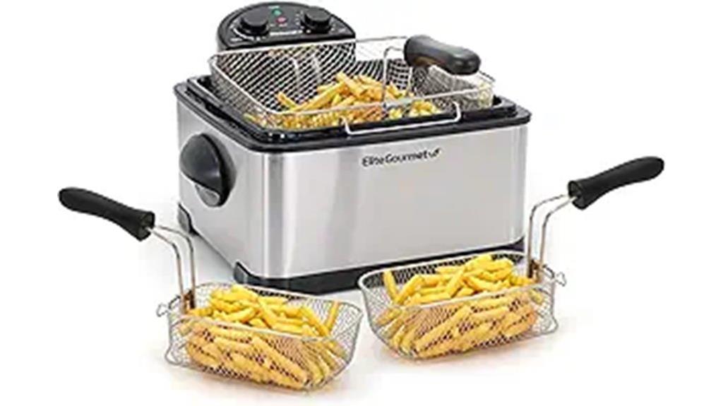 elite gourmet 4 5 qt deep fryer