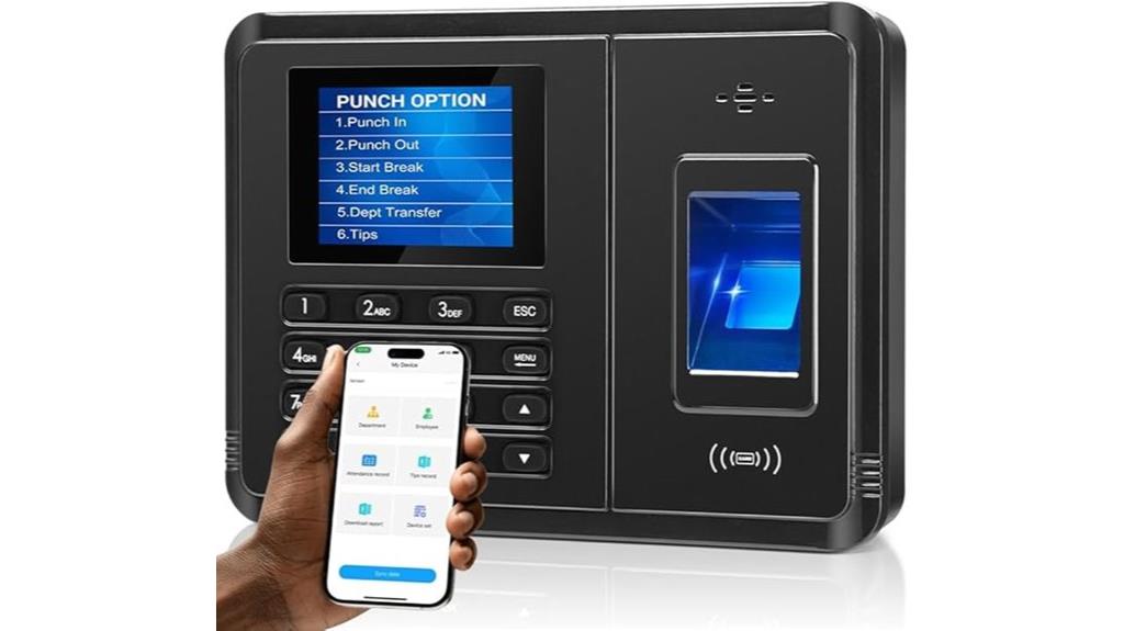 employee fingerprint time clock