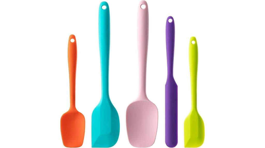 five piece silicone spatula set