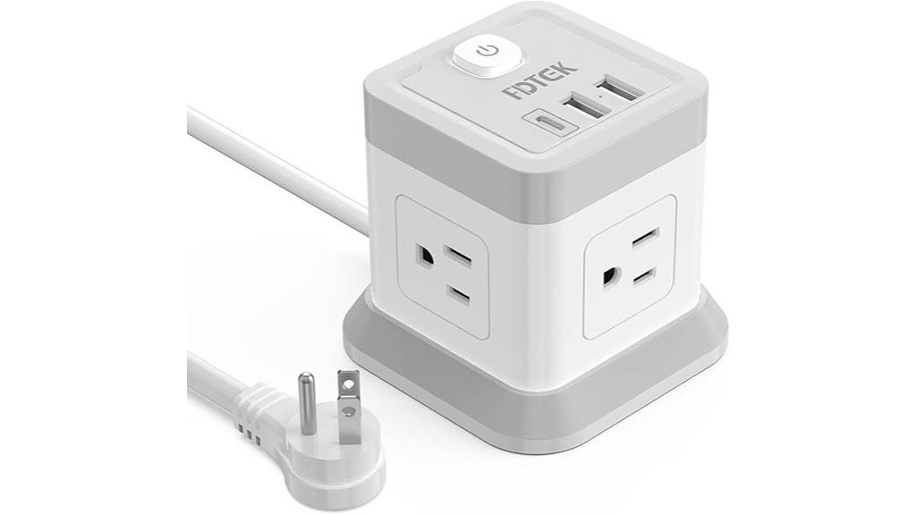 flat plug usb power strip