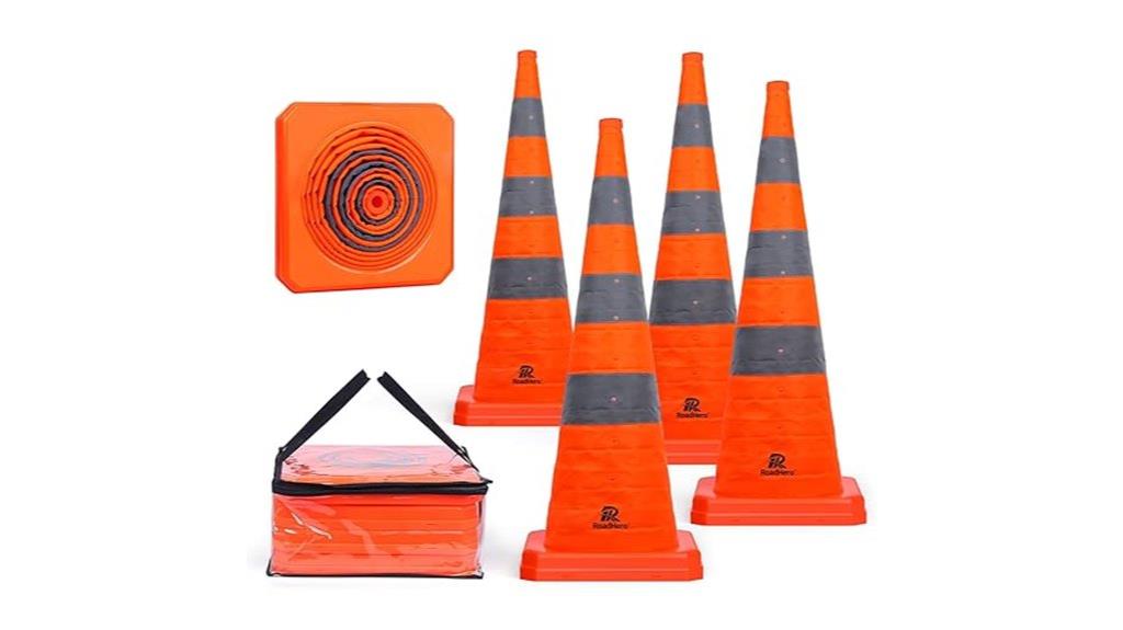 flexible road safety cones