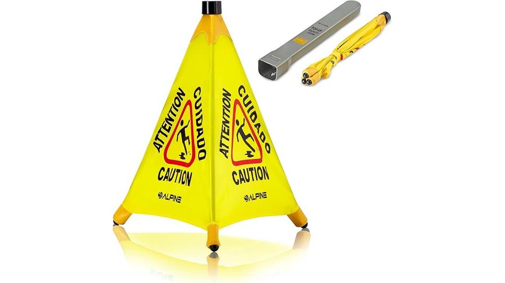 foldable alpine wet floor sign
