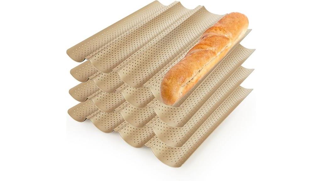 four pack baguette bread pans