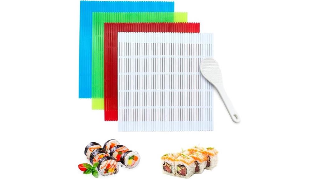 four piece sushi rolling kit