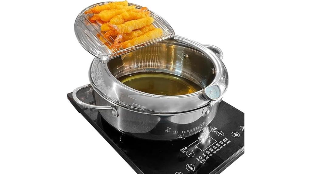 fryer pot with thermometer