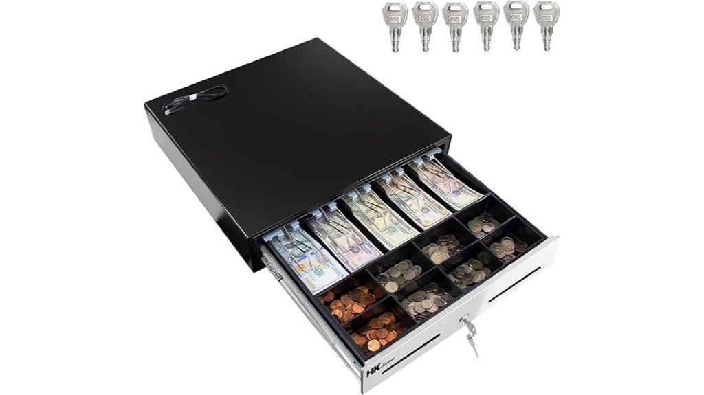heavy duty black cash drawer