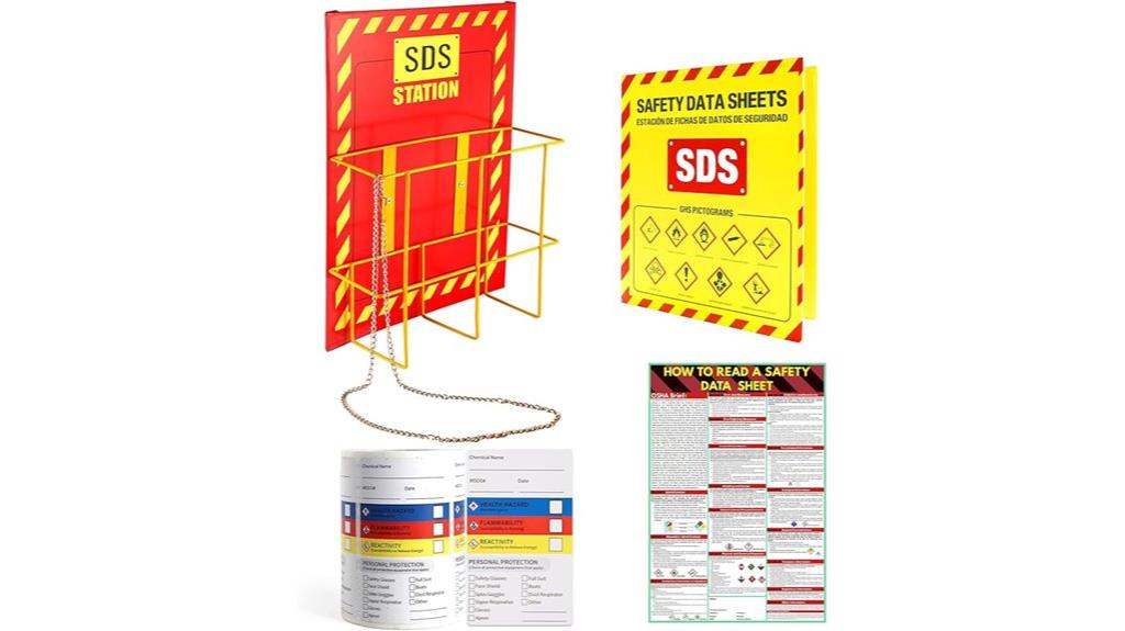 heavy duty yellow sds binder