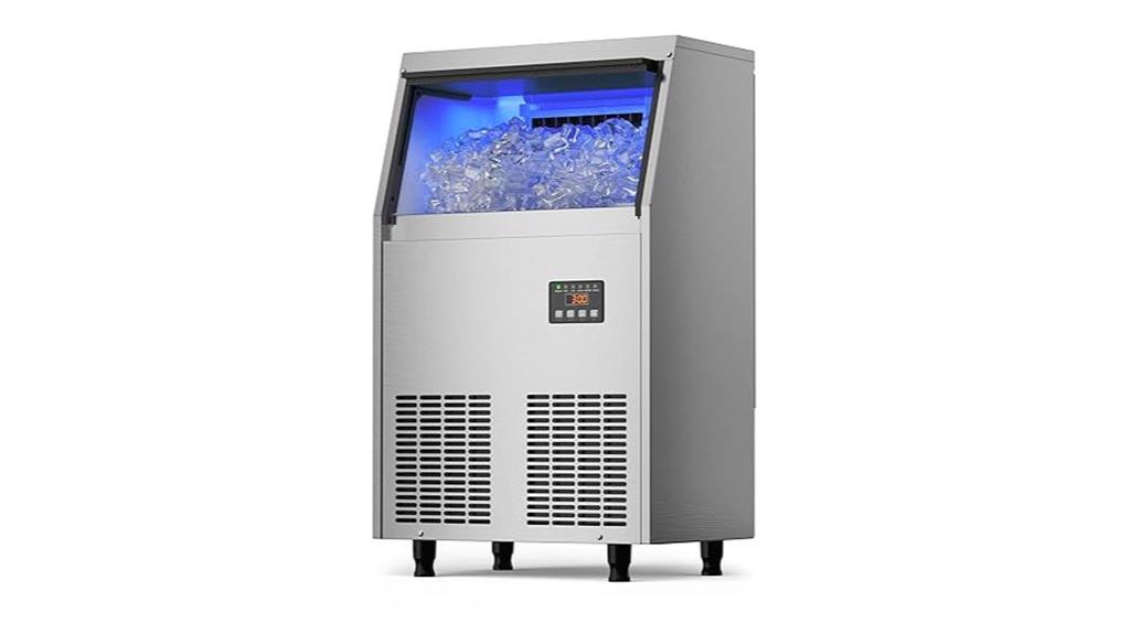 high capacity stainless ice