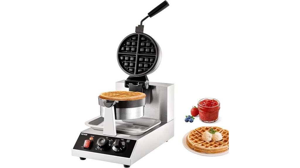 high power round waffle maker