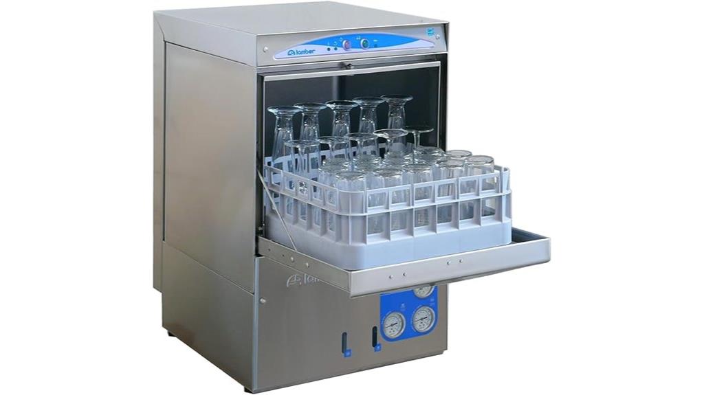 high temp commercial glass washer