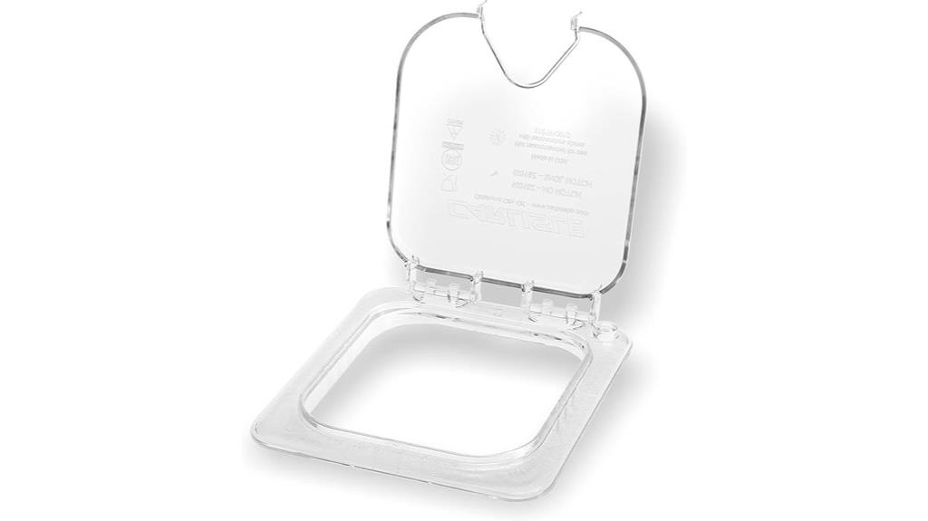 hinged food pan lid