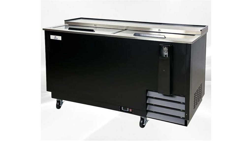 horizontal beer cooler temperature