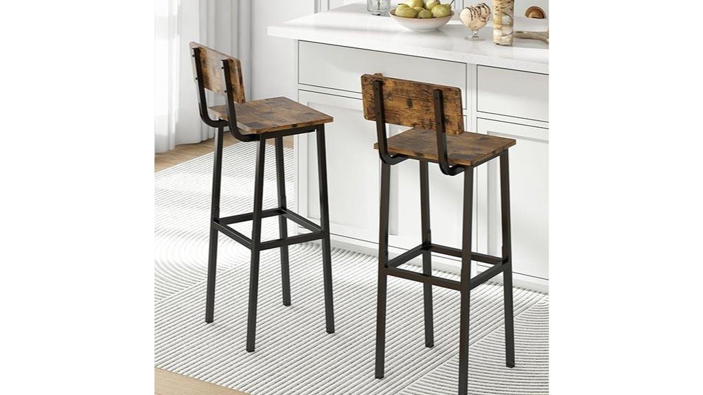 industrial bar stool set