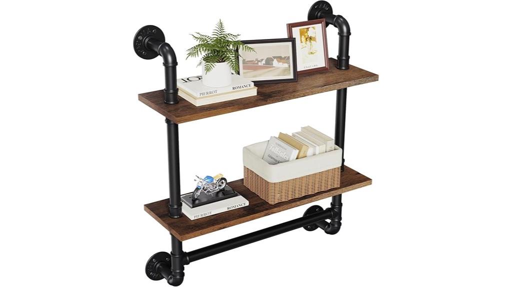 industrial floating shelves