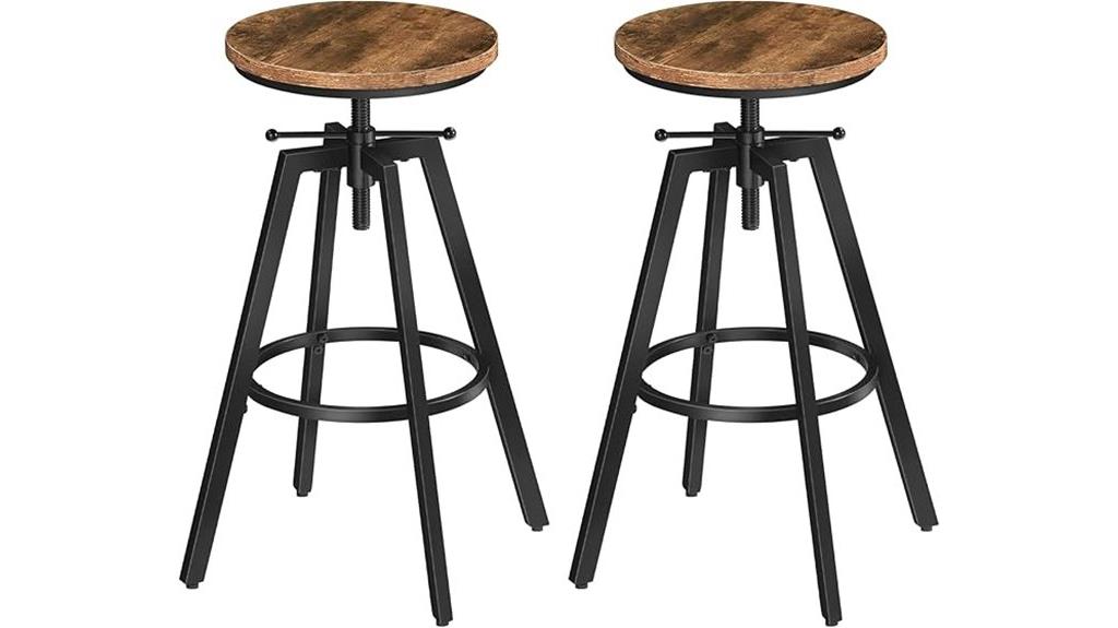 industrial metal adjustable stools