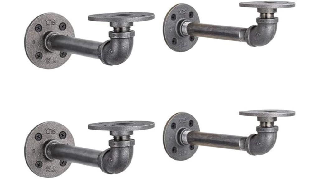 industrial pipe shelf brackets