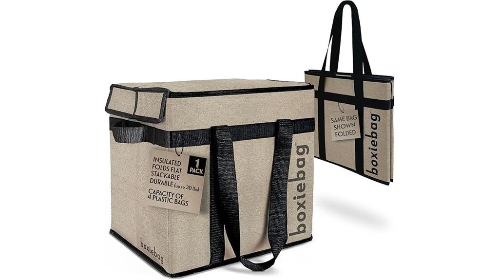 insulated collapsible grocery bag