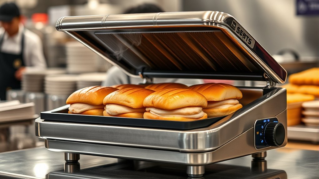 key commercial panini press features