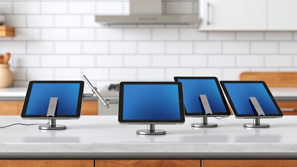kitchen tablet mount options