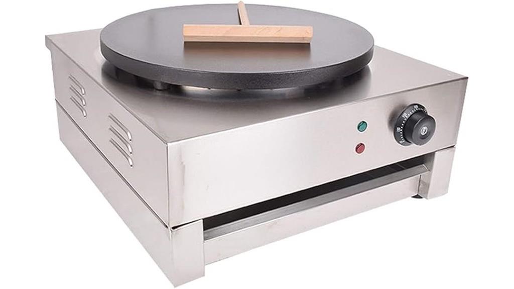 large 16 inch electric crepe griddle