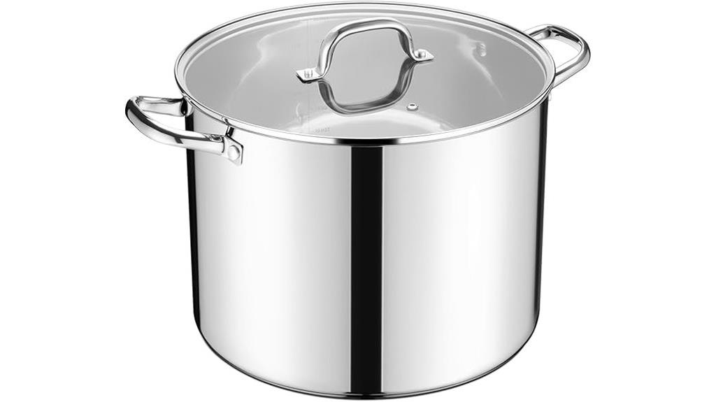 large 20 quart stainless steel pot