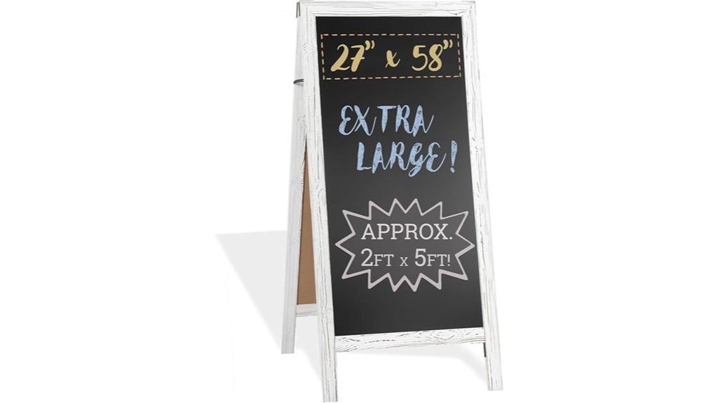 large chalkboard sidewalk sign