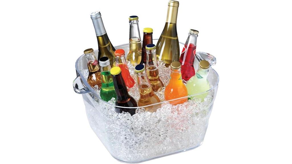large clear square tub