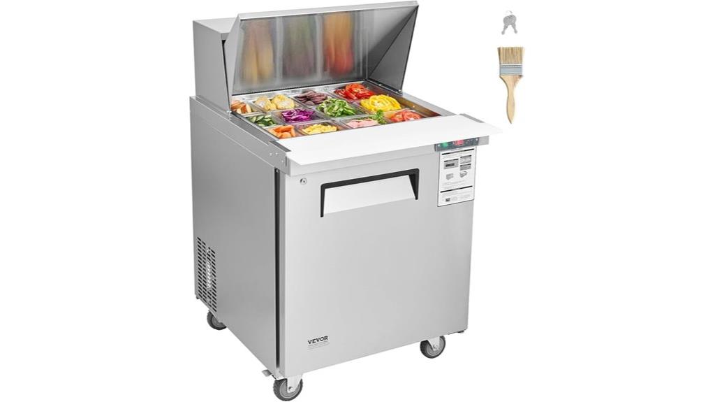 large commercial prep refrigerator