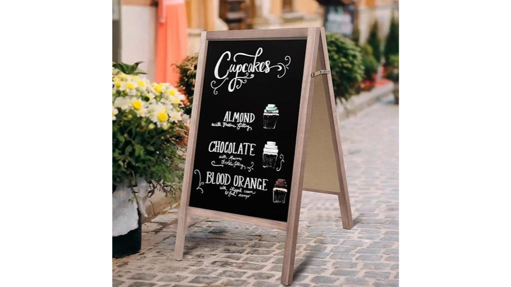 large double sided grey chalkboard